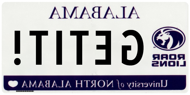 UNA Car Tag